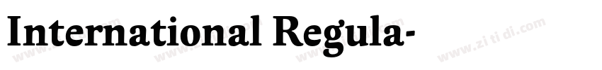 International Regula字体转换